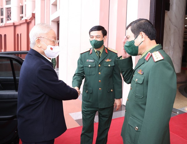 Tổng Bí thư Nguyễn Phú Trọng chủ trì Hội nghị lần thứ ba Quân ủy Trung ương nhiệm kỳ 2020-2025 - Ảnh 1.