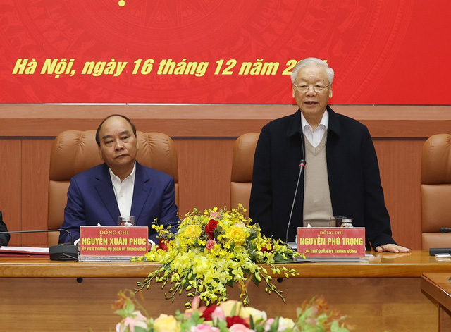 Tổng Bí thư Nguyễn Phú Trọng chủ trì Hội nghị lần thứ ba Quân ủy Trung ương nhiệm kỳ 2020-2025 - Ảnh 7.