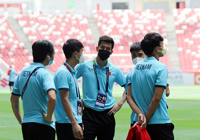 AFF Cup 2020 | ĐT Việt Nam làm quen sân vận động quốc gia Singapore - Ảnh 5.