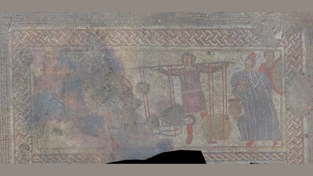Phát hiện bức tranh khảm La Mã khổng lồ rộng hơn 70 mét vuông - Ảnh 1.