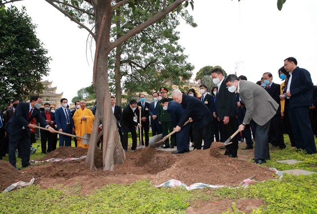 Tổng Bí thư, Chủ tịch nước dâng hương và trồng cây lưu niệm tại Hoàng Thành Thăng Long - Ảnh 4.
