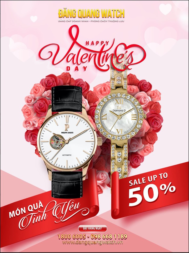 Chào đón Valentine, Đăng Quang Watch giảm giá đến 50% - Ảnh 1.