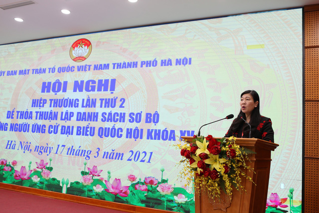 Hà Nội: Nhất trí danh sách sơ bộ 72 ứng cử viên đại biểu Quốc hội khóa XV - Ảnh 1.