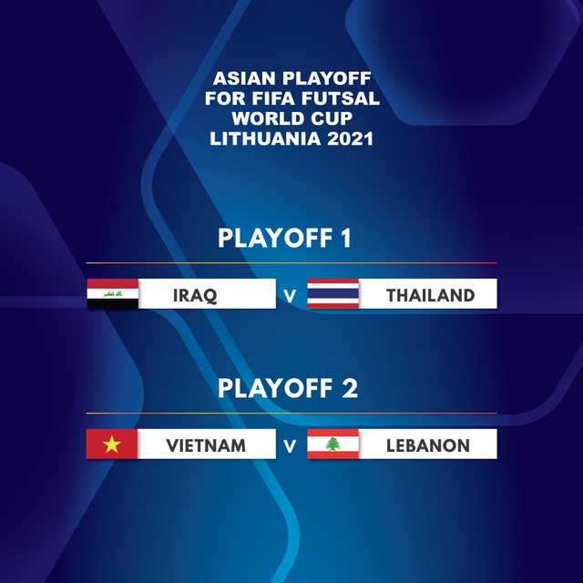 ĐT Việt Nam đá play-off với ĐT Lebanon để tranh vé dự VCK FIFA Futsal World Cup 2021 - Ảnh 1.