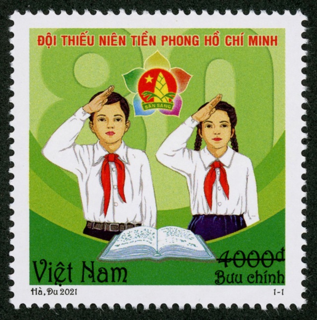Phát hành bộ tem “Đội Thiếu niên Tiền phong Hồ Chí Minh” - Ảnh 1.