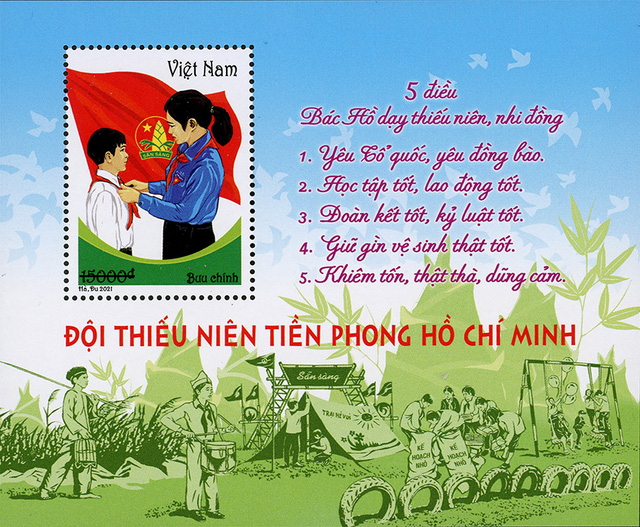 Phát hành bộ tem “Đội Thiếu niên Tiền phong Hồ Chí Minh” - Ảnh 2.
