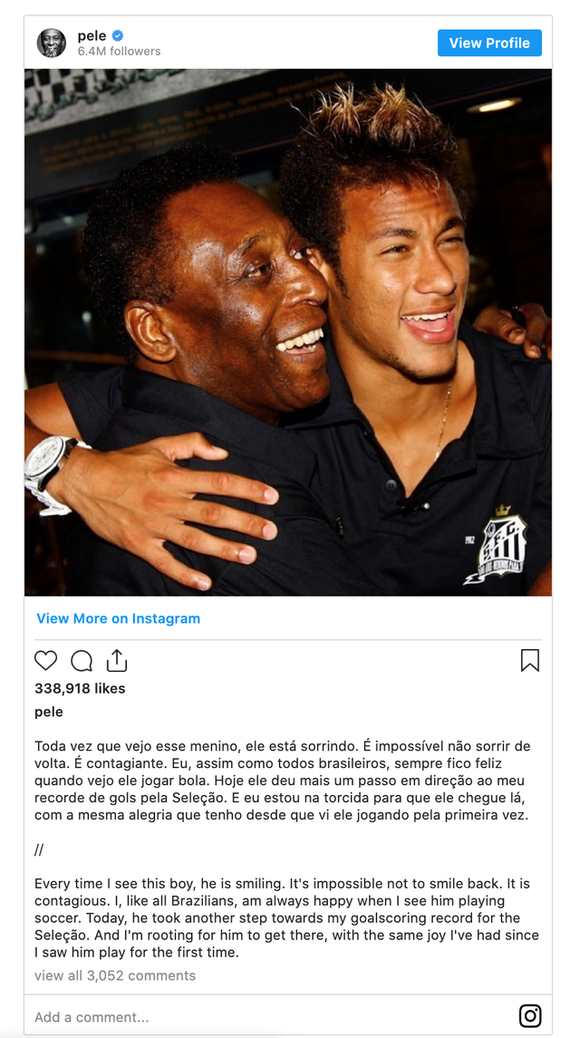 Bị Neymar đe dọa phá vỡ kỷ lục, Pele nói gì? - Ảnh 1.