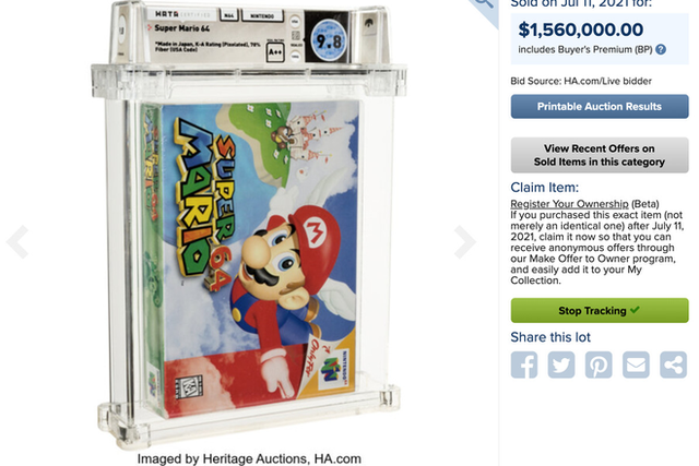 Băng điện tử Super Mario 64 còn nguyên niêm phong được bán với giá hơn 1,5 triệu USD - Ảnh 1.