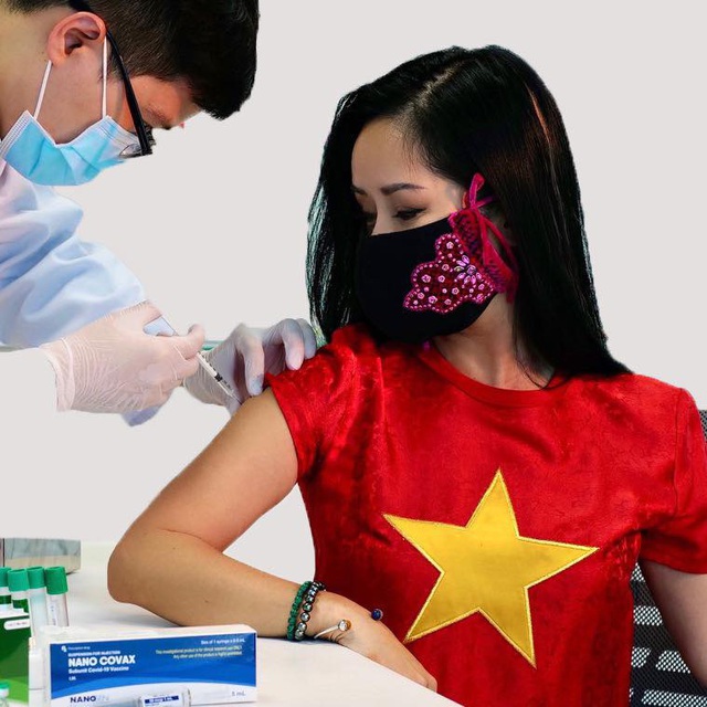 Ca sĩ Hồng Nhung đã tiêm vaccine Nanocovax mũi đầu tiên - Ảnh 1.