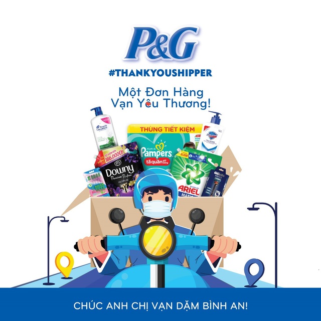 “Một đơn hàng, Vạn yêu thương” - Chương trình hỗ trợ shipper từ P&G Việt Nam - Ảnh 1.