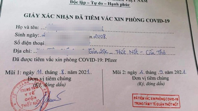 Thông tin 57 trẻ dưới 18 tuổi ở Cần Thơ tiêm vaccine COVID-19 là sự thật - Ảnh 1.