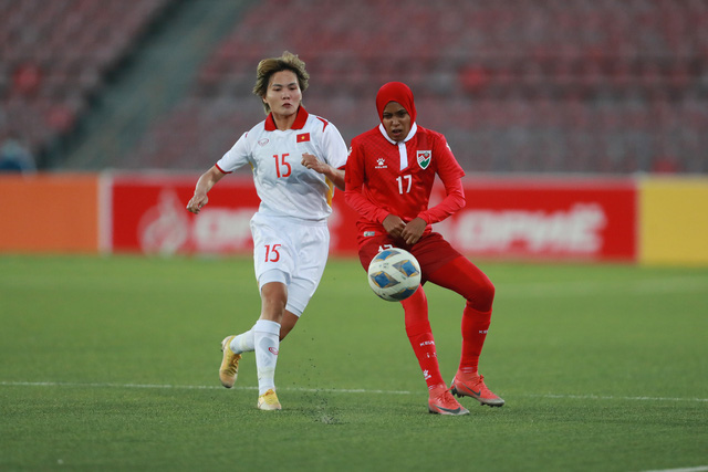 Vòng loại bóng đá nữ châu Á 2022: ĐT Việt Nam thắng dễ 16-0 trước ĐT Maldives - Ảnh 3.