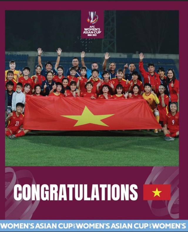 AFC gửi thư chúc mừng đội tuyển nữ Việt Nam giành vé vào vòng chung kết Asian Cup 2022 - Ảnh 1.