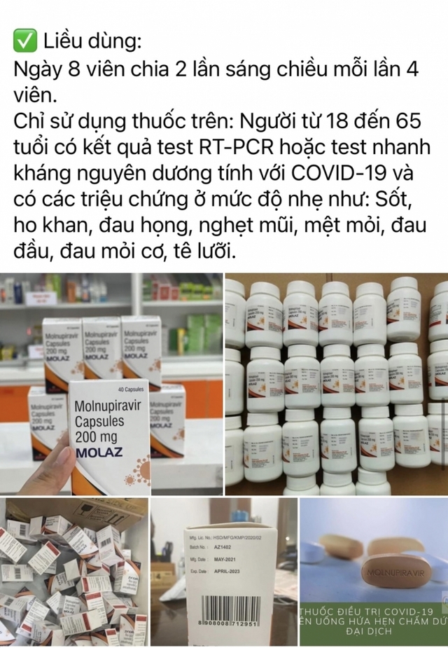 Nguy hiểm việc tự mua thuốc đặc trị COVID-19 bán chui trên mạng - Ảnh 2.