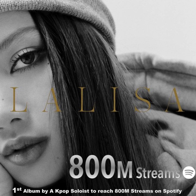 Lisa BLACKPINK lập kỳ tích - vượt 800 triệu lượt stream trên Spotify - Ảnh 1.