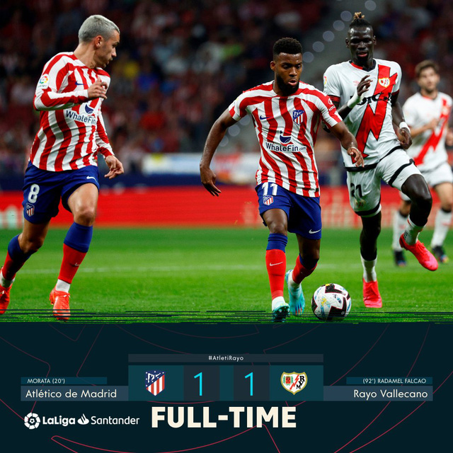 Atletico Madrid đánh rơi chiến thắng phút bù giờ | La Liga   - Ảnh 1.