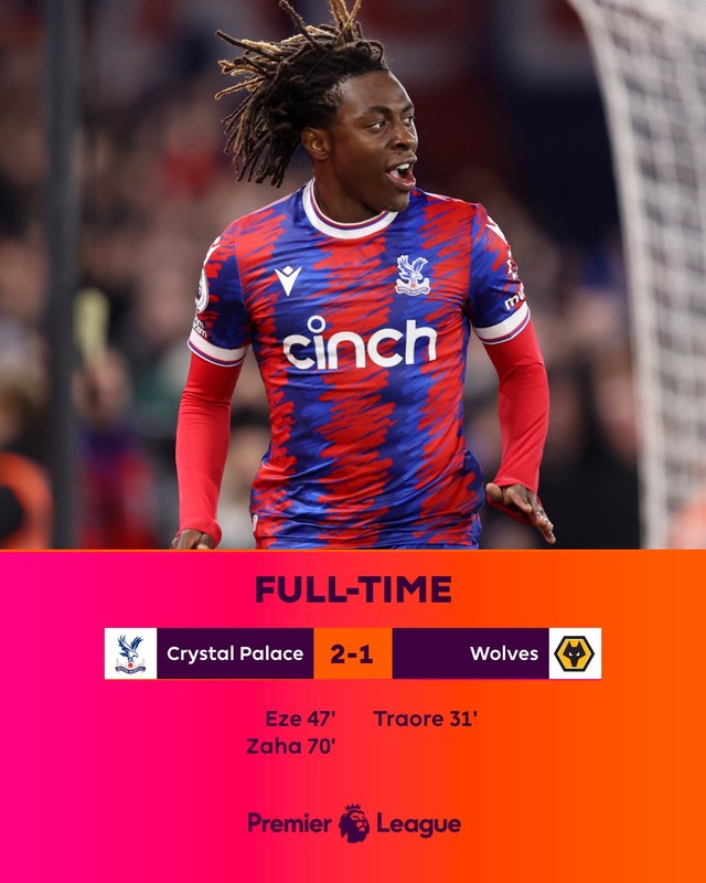 Đá sớm vòng 12 Ngoại hạng Anh: Crystal Palace đánh bại Wolves   - Ảnh 1.