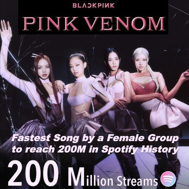 PINK VENOM - bài hát của nhóm nhạc nữ vượt 200 triệu lượt stream nhanh nhất lịch sử Spotify - Ảnh 1.