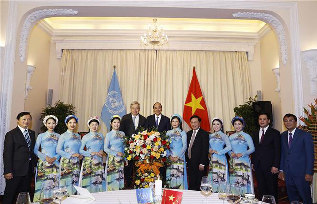 Chủ tịch nước Nguyễn Xuân Phúc và Tổng Thư ký António Guterres chủ trì Lễ kỷ niệm 45 năm Việt Nam gia nhập LHQ - Ảnh 8.