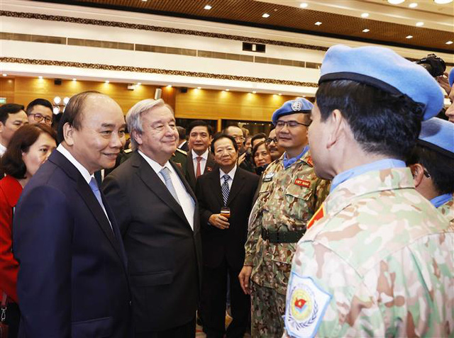 Chủ tịch nước Nguyễn Xuân Phúc và Tổng Thư ký António Guterres chủ trì Lễ kỷ niệm 45 năm Việt Nam gia nhập LHQ - Ảnh 5.