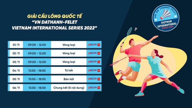 VTVcab trực tiếp Giải Cầu lông quốc tế 2022 - Ảnh 1.