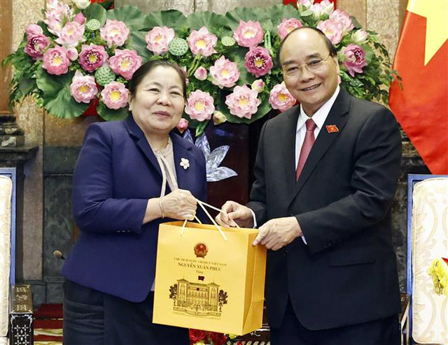 Chủ tịch nước Nguyễn Xuân Phúc tiếp Trưởng Ban Tổ chức Trung ương Đảng Nhân dân Cách mạng Lào - Ảnh 4.