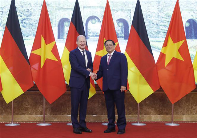 Thủ tướng Phạm Minh Chính hội đàm với Thủ tướng CHLB Đức Olaf Scholz - Ảnh 1.