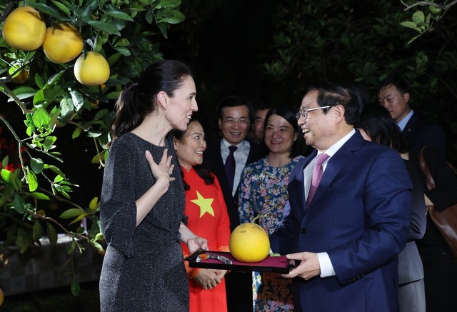Hai Thủ tướng Việt Nam và New Zealand thăm Nhà sàn Bác Hồ - Ảnh 9.
