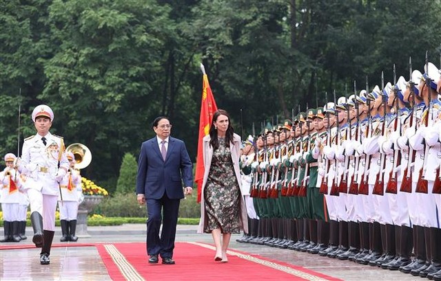 Thủ tướng Phạm Minh Chính chủ trì lễ đón Thủ tướng New Zealand thăm chính thức Việt Nam - Ảnh 6.