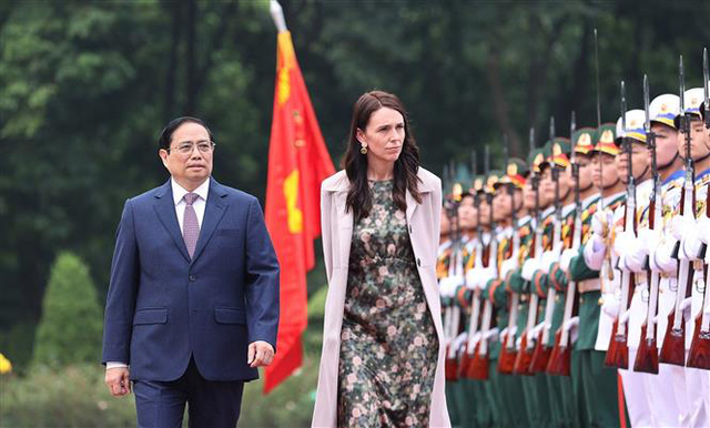 Thủ tướng Phạm Minh Chính chủ trì lễ đón Thủ tướng New Zealand thăm chính thức Việt Nam - Ảnh 5.