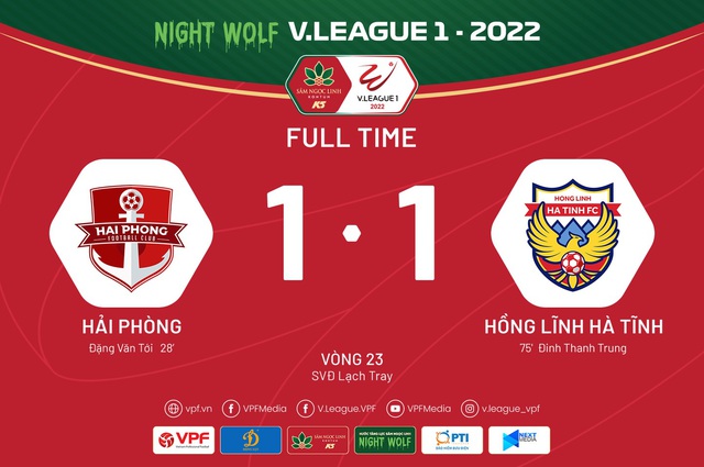 Vòng 23 V.League 1-2022: SHB Đà Nẵng trụ hạng sớm 3 vòng đấu, CLB Hải Phòng chia điểm bất ngờ   - Ảnh 4.