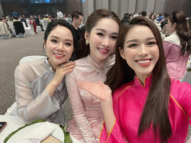 Sao Việt đồng loạt diện áo dài dự đám cưới Hoa hậu Ngọc Hân - Ảnh 7.