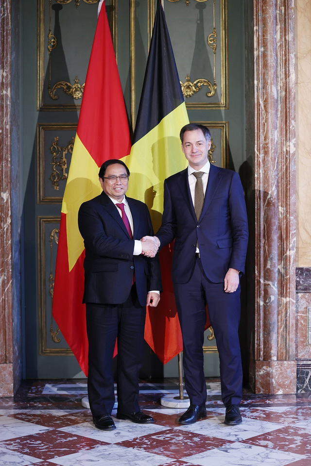 Lễ đón Thủ tướng Phạm Minh Chính thăm chính thức Vương quốc Bỉ - Ảnh 6.