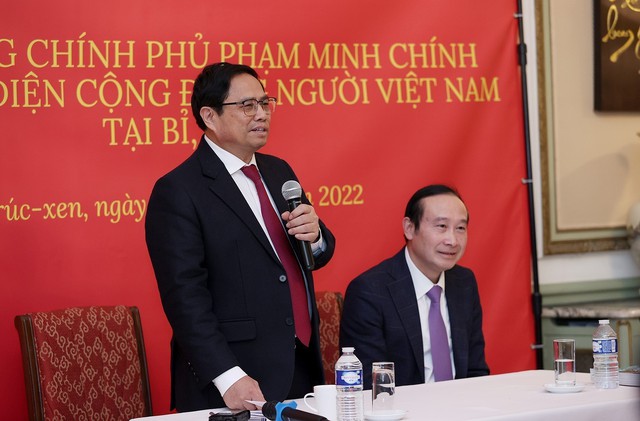 Thủ tướng Phạm Minh Chính gặp gỡ cộng đồng người Việt Nam tại Bỉ - Ảnh 2.