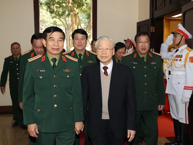 Tổng Bí thư Nguyễn Phú Trọng chỉ đạo Hội nghị Quân chính toàn quân năm 2022 - Ảnh 4.