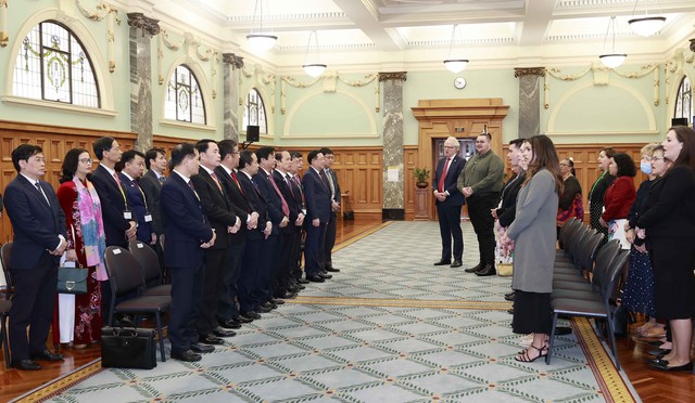 Lễ đón chính thức Chủ tịch Quốc hội Vương Đình Huệ với nghi lễ Mihi Whakatau - Ảnh 2.