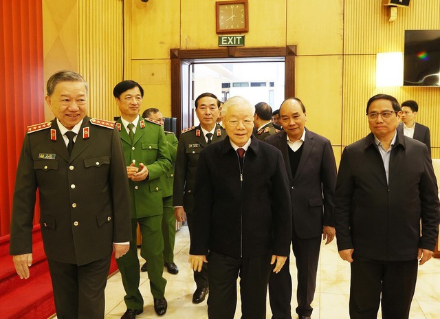 Tổng Bí thư Nguyễn Phú Trọng dự Hội nghị Đảng ủy Công an Trung ương - Ảnh 3.