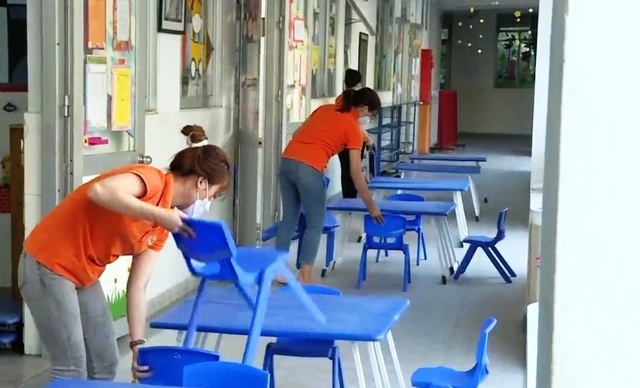 TP Hồ Chí Minh: Các trường mầm non tích cực chuẩn bị công tác bán trú - Ảnh 1.