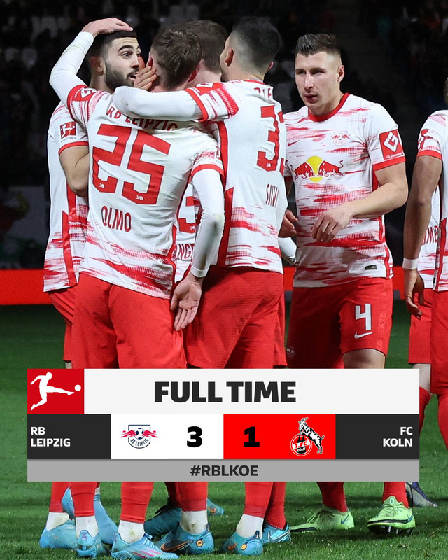 RB Leipzig thắng cách biệt Cologne | Vòng 22 Bundesliga - Ảnh 3.