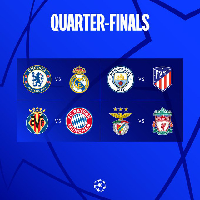 Champions League Quarterfinals |  Chelsea meets Real Madrid, Liverpool and Bayern Munich easily - Photo 2.