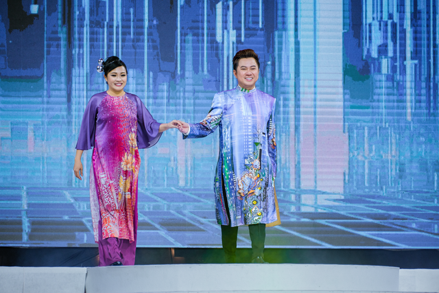 Lễ hội Áo dài 2022: Sao Việt hào hứng trình diễn bên gia đình - Ảnh 6.