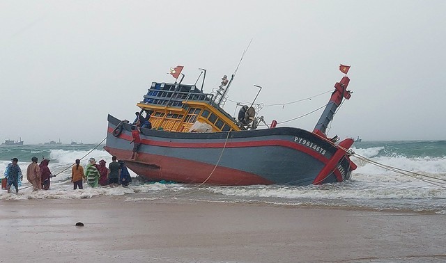Làng biển Phú Yên nỗ lực khắc phục hậu quả thiên tai - Ảnh 1.