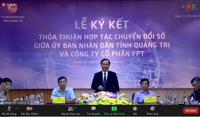 UBND tỉnh Quảng Trị và FPT hợp tác chuyển đổi số đến năm 2025 - Ảnh 1.