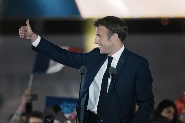 Ông Emmanuel Macron tái đắc cử Tổng thống Pháp, các lãnh đạo châu Âu chúc mừng - Ảnh 1.