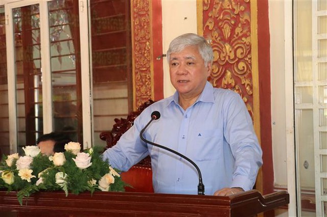 Chủ tịch Ủy ban Trung ương MTTQ Việt Nam chúc Tết Chol Chnam Thmay - Ảnh 1.
