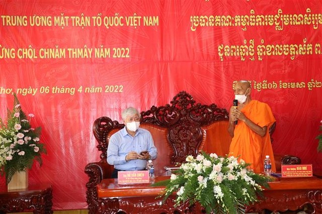 Chủ tịch Ủy ban Trung ương MTTQ Việt Nam chúc Tết Chol Chnam Thmay - Ảnh 2.