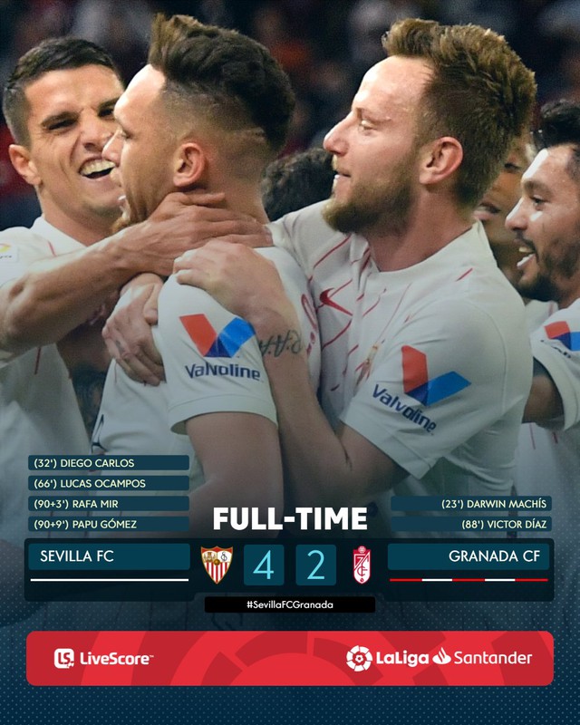 Sevilla thắng nghẹt thở Granada trong trận đấu có 6 bàn thắng - Ảnh 1.