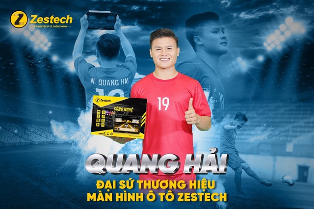Cầu thủ Quang Hải đồng hành cùng thương hiệu màn hình ô tô Zestech - Ảnh 1.