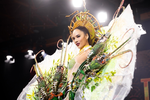 Cận cảnh trang phục dân tộc đoạt giải Nhất tại Hoa hậu Hoàn vũ Việt Nam 2022 - Ảnh 10.
