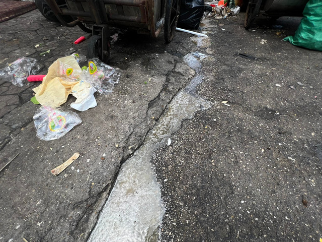 Nội thành Hà Nội tái diễn cảnh ngập ngụa mùi hôi vì tắc rác - Ảnh 3.